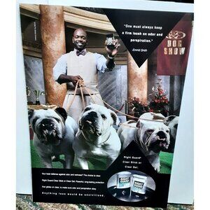 1998 Right Guard Deodorant Emmitt Smith with Bulldogs Original Print Ad